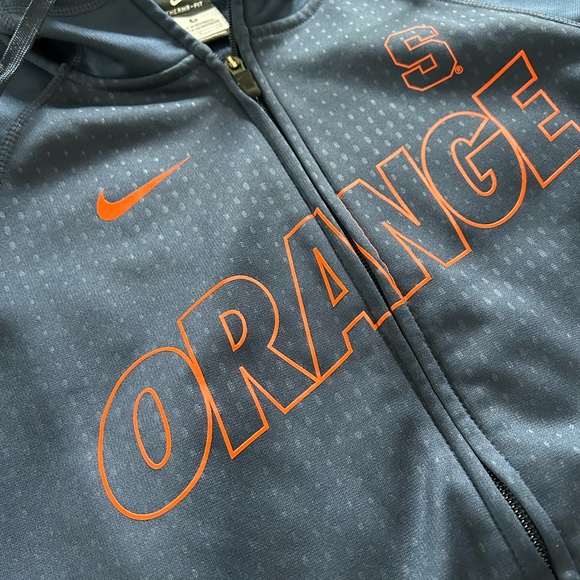 Nike Syracuse Navy Full Zip Hooded Therma Fit Sweatshirt Size Small - Picture 3 of 6